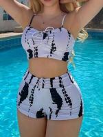 Bikinis con cordón frontal, cintura alta para mujer, bañadores de mujer, bañador para nadar, ropa de playa 2025 - details 12