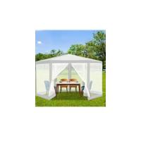 Tienda de Jardín Azul 3x3m, 4 Paneles Laterales y Ventanas Protección UV para Jardín, Boda, Picnic - details 10