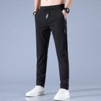Pantalones Casuales De Seda Para Hombre Verano 2023 Pantalones Deportivos Rápidos Secado Color Sólido Moda Bolsillo Recto Low Waist - details 6