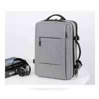 Mochila de viaje clásica para hombre, morral de negocios expandible con USB, bolsa de gran capacidad para ordenador portátil, impermeable, a la moda - details 6