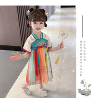 77187 Hanfu verano Ru falda niñas Tang estilo chino Han Element vestido súper inmortal para niños - details 10