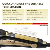 Plancha de Hierro Plano de Titanio Ajuste Táctil de Temperatura Tratamiento de Cerina Brasileña - details 3