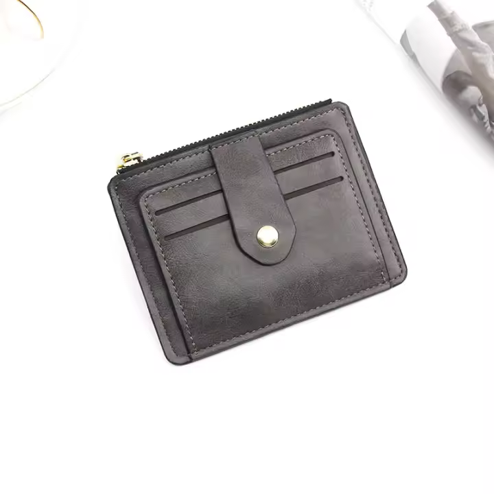 Cartera Organizadora Unisex con Cremallera - Porta Tarjetas, Monedero y Documentos Liso para Viajes Diarios - 1