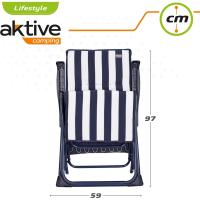 Playa Plegable de alumnio y textileno, multiposición 5 Posiciones, Peso máximo soportado 110kg, antivuelco, Medidas 75 x 63 x 43/114 cm, hamacas Plegables - details 14