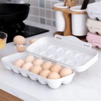 Soporte de bandeja de huevos de colores, caja de almacenamiento de huevos acrílica anticaída portátil - details 1