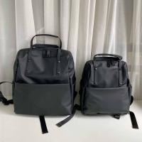 Bolso negro ligero para ordenador, bolso de hombro de nailon de estilo coreano de Color sólido, bolso de mano de gran capacidad, mochila de viaje impermeable - details 8