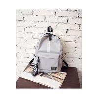 Mochila de nailon de estilo Preppy para estudiantes, bolso escolar informal de Color sólido, grande, de viaje para adolescentes - details 15