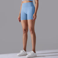 Pantalones cortos de Yoga para mujer, Shorts deportivos de secado rápido, realce de glúteos, sin costuras, para entrenamiento de ciclismo y gimnasio - details 63