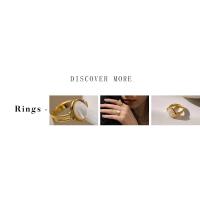 Anillo elegante de perlas de imitación envueltas en alambre de acero inoxidable para mujer, anillos clásicos chapados en Pvd en oro, resistentes al agua, regalos de cumpleaños - details 4