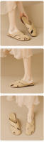 Sandalias planas de suela blanda estilo retro para exteriores de verano para mujer - details 4