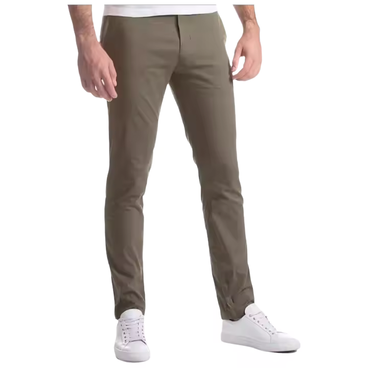 Pantalones Largos de Algodón Puro de Alta Elasticidad Estilo Otoñal Casual para Hombres - 1