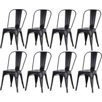 Juego de 4 Sillas de Comedor de Metal Vintage Industrial Adecuado para Uso Interior y Exterior - details 19