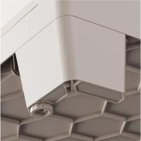 Armario Gulliver Bajo Almacenamiento Interior y Exterior Resina Impermeable con 2 Puertas y 2 Baldas Ajustables en Altura Color Beige/Arena 80 x 44 x 100 cm - details 4