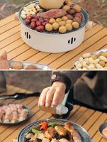 Parrilla de Barbacoa al Aire Libre Multifuncional Cocina de Carbón para el Hogar y Jardín con Parrilla Redonda Antiadherente - details 17