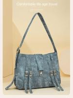 Bolsa de motocicleta de mezclilla azul resistente al desgaste impermeable con diseño de borla y cuerda - details 32