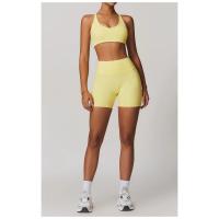 Fiess Sujetador de yoga para mujer, parte de atrás bonita, top deportivo de nailon, sujetador cruzado sexy transpirable, adecuado para gimnasio de mujer - details 9