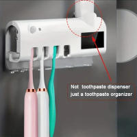 Soporte de Cepillo Dental de Inducción Multifuncional Caja de Almacenamiento de Pasta de Dientes Siquiada Automática Montaje en Pared Libre de Agujero Productos Peligrosos Normales con Batería - details 3