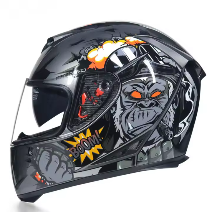 Casco moto integral hombr aire libre trail rally Equipo Protector - 1