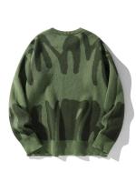 Nuevo Jersey Popular de otoño e invierno con patrón de Jacquard Irregular, suéter informal de punto con cuello redondo y contraste de Color para hombre - details 8