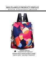 Mochila Multifuncional Antirrobo de Gran Capacidad Estilo Floral Correa de Hombro Arcuada - details 17