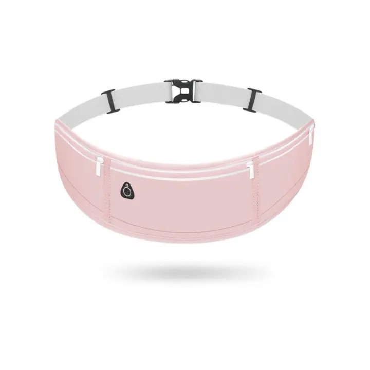 Riñonera para correr multifunción impermeable, cinturón deportivo Invisible transpirable, tira reflectante, riñonera ajustable para mujer - 1