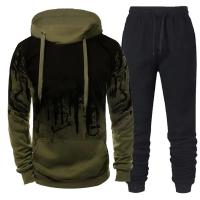 Conjunto de Deportiva de Camuflaje para Hombres Sudadera con Capucha y Pantalón Moda de Invierno - details 6