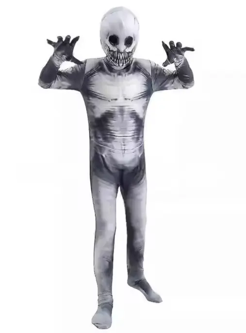 Mono de esqueleto realista para adultos, disfraz de Halloween, mono de calavera realista con capucha - 1