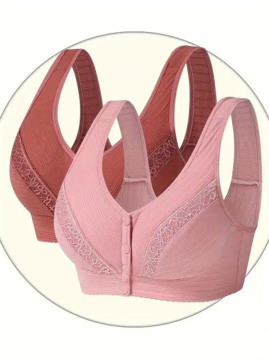 Sujetadores De Cierre Frontal Para mujer, 2 piezas, Levante Y Soporta Tu Espalda Sin Cables, Sujetador Deportivo Para Mujeres - 1