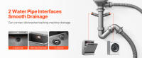 SucceBuy Fregadero de cocina Topmount, lavabo empotrado de un solo cuenco, acero inoxidable - details 3