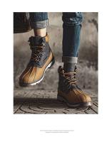Producto de diseño Botas de estilo británico, cuero de PU de moda con zapatos de felpa, botas de nieve para hombre - details 11