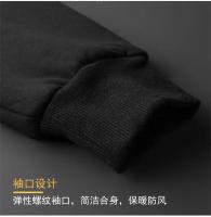 Sudaderas con capucha de lana de cordero para invierno, chaquetas gruesas y cálidas, sudaderas de manga larga, abrigos deportivos informales de lana negros, abrigo con capucha para hombre - details 5