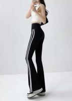 Pantalones de tiburón a rayas para mujer, estilo exquisito, cintura alta, levantamiento de cadera, entrenamiento, correr, yoga ajustados - details 3