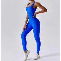 Ropa de baile de yoga de una pieza sin costuras para mujer Mono ajustado acanalado - details 1
