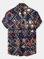 Camisa de manga corta con estampado colorido para hombre, ropa informal - details 0