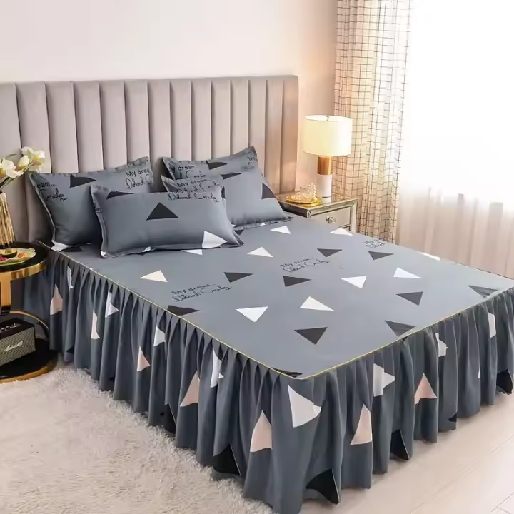 Sábana de Algodón Estrella Completa Funda de Almohada Elástica Ajustable - 1