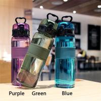 Botella de agua portátil para deportes al aire libre, vaso de plástico Multicolor de 500ML con asa para estudiantes, viaje al aire libre, gimnasio - details 4