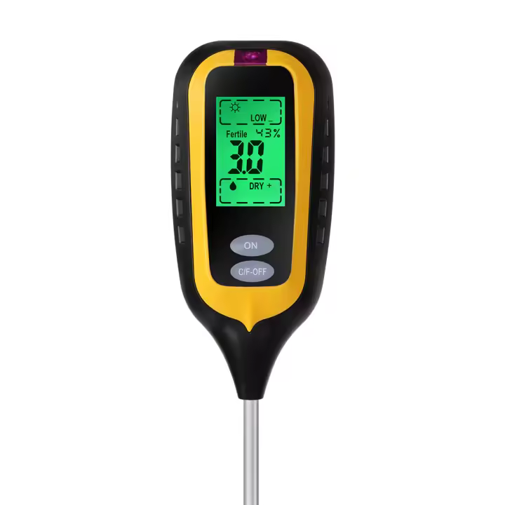 Probador de suelo multifunción 6 en 1, Detector de PH, humedad, luz solar, temperatura, fertilidad, medidor de PH del suelo para jardinería, plantación en invernadero - 1