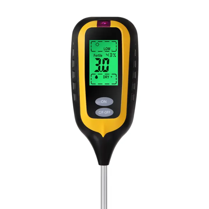 Probador de suelo multifunción 6 en 1, Detector de PH, humedad, luz solar, temperatura, fertilidad, medidor de PH del suelo para jardinería, plantación en invernadero - 1