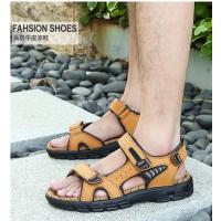 Sandalias cómodas de verano para hombre, zapatos suaves para playa y exterior, transpirables, informales de cuero - details 21