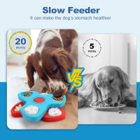 Juguete de rompecabezas de 2 capas giratorias para perros, alimentador lento interactivo para aumentar la comida de los perros, juguetes para el bienestar Mental, entrenamiento IQ - details 2