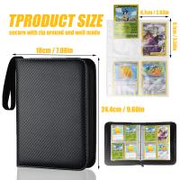 Álbum de Cartas Coleccionables, 400 Cartas -Álbum de Fundas para cartas de Bolsillo Impermeable Transparente,(Negro) - details 0