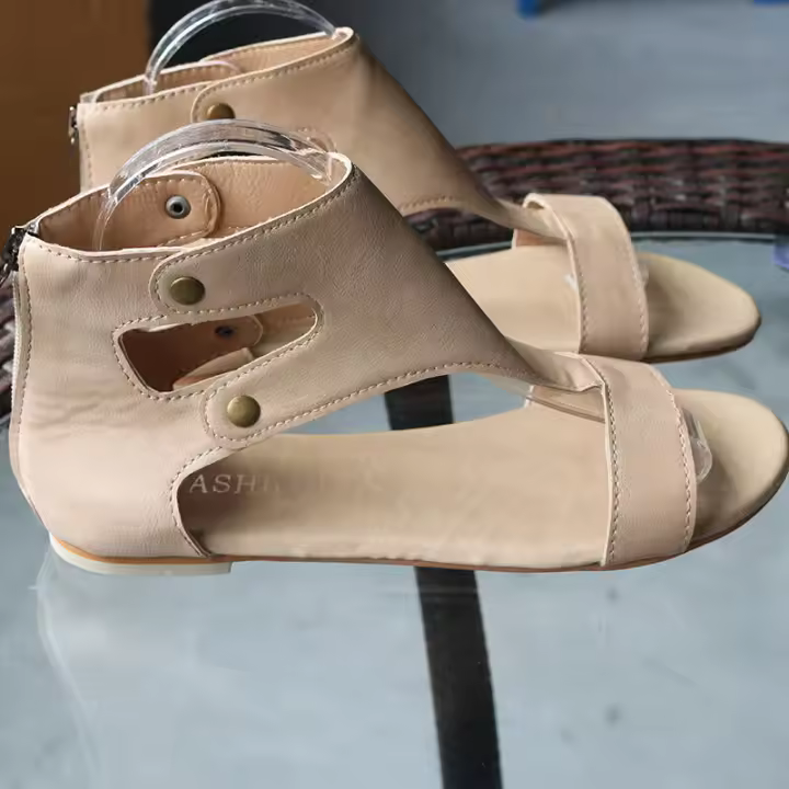 Juti Zapatos planos de verano Rivet Roman 35-43 Sandalias de mujer de gran tamaño - 1