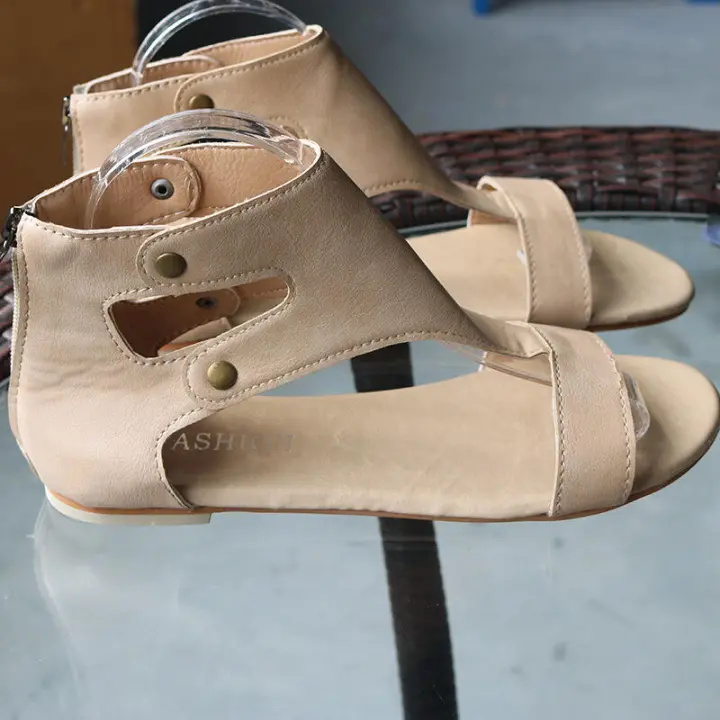 Juti Zapatos planos de verano Rivet Roman 35-43 Sandalias de mujer de gran tamaño - 1