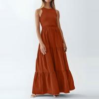 Vestido Bohemio De Playa Largo Para Mujer Elegante Sin Mangas Color Sólido Vintage Vestido De Fiesta Maxi Con Swing Grande Silueta A-Line Para Verano - details 20