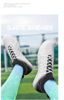 Zapatos de fútbol de tobillo alto para hombres, tacos largos para exteriores, zapatos de fútbol profesionales, zapatos de calcetín, TF/FG - details 12