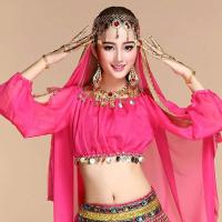 Tops brillantes con cuentas de lentejuelas en el vientre, disfraces de baile sexys, disfraces con flecos para festivales, discotecas, fiestas, Tailandia, India y Arabia - details 19