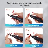Kit de Herramientas Rotativas Inalámbricas de 113 Piezas - Accesorios para Moler, Cortar, Lijar, Grabar, Pulir, Taladrar con Batería de Iones de Litio de 3.7V, 3 Configuraciones de Velocidad, Carga USB Portátil, Material ABS, para Proyectos DIY - details 1