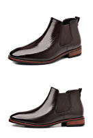 Chelsea botas de hombre de manga británica retro de talla grande botas de cuero británicas - details 22
