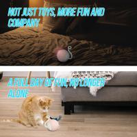 ATUBAN Cat Toy,Interactive Cat Toys Ball,Remote Control Ball for Cats Moving Cat Toy Electric Cat Toy Automatic Cat Toy with LED - details 3