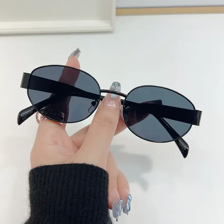 Gafas de sol ovaladas Gafas de sol vintage de metal Gafas de sol pequeñas Gafas de sol para mujer Gafas de sol ovaladas para hombre Gafas de sol ovaladas vintage - 1